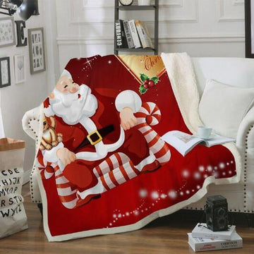 Christmas Autumn And Winter Warm Sofa Blanket HD Printing